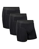 DANISH ENDURANCE 3 Pack Calzoncillos Bóxer Algodón Orgánico Premium, Boxer Hombre Suave Sin Etiquetas