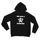 Sudadera con capucha vegana de algodón orgánico (unisex), no excusa para el abuso animal, ropa vegana ecológica y sostenible, Negro, S