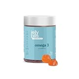 Jelly Pills® Gominolas de Omega 3 concentrado (DHA + BCAA) y Vitaminas grupo B - 70 Gummies Veganas sabor Naranja - Sin azúcares añadidos - Para Niños y Adultos