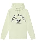 Surf Monkey Hoodie Sudadera Ecológica con Capucha para Hombre/Mujer Algodón Orgánico Gots (FR/ES, Letras, S, Regular, Regular, Lima)