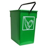 HELGUEFER-Cubo basura Reciclar 20X28X34 C/Asa verde 15l.