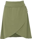 GURU SHOP Falda de danza de algodón orgánico para mujer, estilo Yogarock, verde oliva, 44