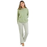 TRAMAS+ Pijama Mujer 100% algodón, Pijama Largo Mujer, Conjunto de Camiseta Manga Larga y Pantalón Largo con Cintura Ajustable, Conjunto para Mujer - XL, Michelle