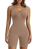 SHAPERX Body Reductor Mujer Adelgazante Shapewear Bodysuit y Pantalón Levanta Glúteos Body Shaper Modelador Completo, UK-SZ5310-Sienna-S/M