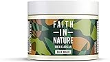 Faith In Nature Mascarilla orgánica de karité y argán, hidratante para cabello rizado y cuero cabelludo seco, vegana y libre de crueldad, sin SLS, siliconas o parabenos, 300 ml