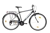 F.lli Schiano Voyager Bicicleta Trekking, Men's, Negro-Azul, 28''