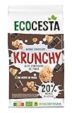 ECOCESTA MEJOR CADA DIA Cereales Krunchy de Avena Natural y Chocolate, 375 g, Aptos para Veganos, Alto Contenido en Fibra, Aporta una Dosis Extra de Energía