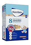 Nutribén | Papilla Instantánea 8 Cereales | 1kg | Sin azúcares añadidos | Sin Aceite de Palma