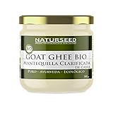 Naturseed Ghee Organico - Mantequilla Clarificada Bio Pura Ayurveda - Organic Butter Grassfed - Sin Lactosa - Cabras alimentadas sólo de pastos ecologicos - 250º (300gr CABRA)