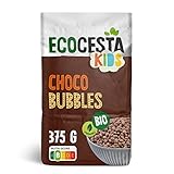 Ecocesta - Choco Bubbles Ecológicas Kids - 375 g - Bolitas de Cereales con Alto Contenido en Carbohidratos - Sin Conservantes ni Colorantes - Aptas para Veganos - Ideal para el Desayuno o Tentempié