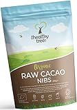 Puntas de Cacao Crudo Orgánico de TheHealthyTree Company Para Batidos, Avena y Yogur - Alto Contenido de Fibra, Calcio, Cobre y Magnesio - Granos / Nibs de Cacao Vegano Peruano (250g)