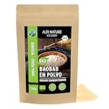 Polvo de baobab orgánico (250g), baobab orgánico de cultivo orgánico controlado, sin gluten, sin lactosa, probado en laboratorio, vegano, árbol de baobab 100% natural