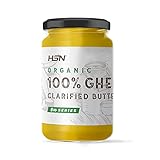 Ghee Orgánico de HSN | 100% Mantequilla Clarificada BIO de Vaca | Con Certificado Ecológico de la Unión Europea | Procedente de vacas alimentadas con pasto | No GMO | Sin Sal ni Lactosa | 500 gr