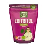 NaturGreen - Eritritol Bio, Edulcorante Natural, Orgánico, Ecológico, Sustutivo del Azúcar, Bajo indice Glucémico, 500 g