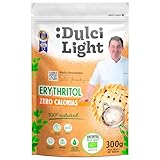 Edulcorante Eritritol Bio 300gr Zero DulciLight | Edulcorante 100% Natural Orgánico Ecológico Zero Calorías | Sustituto de Azúcar | Apto para dietas Keto y Cetogénicas