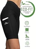 Ginadan Eco-Fit Pocket, Bermuda ecológico con Bolsillo Integrado, Mujer, Negro, 2275-17-002-XL