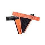 LUXStore Tanga de período Reutilizable Algodón orgánico A Prueba de Fugas Ropa Interior fácil de Limpiar para Mujeres Niñas Adolescentes Multipack Negro y Coral Vivo (XL-14UK/48EU/16AU)