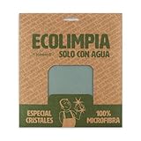 10XDIEZ Pack 4 paños bayeta ecolimpia Especial Cristales - Trapos absorbentes y duraderos (Verde - 4 Unidades)