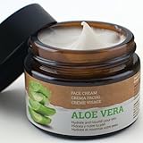 Crema Facial Mujer Hidratante y Nutritiva Para Día y Noche Con Aloe Vera Vegana Crema Hidratante Facial Mujer y Hombre Textura Gel-Crema Ligera De Rápida Absorción. Piel Suave y Flexible