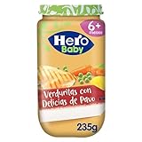 Hero Baby Tarritos de Verdura con Delicias de Pavo, 6 Meses +, 235g