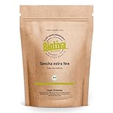 Biotiva Té verde sencha orgánico 1000 g - sencha superior - 1 kg - suave, ligeramente herboso, fino seco y floral - certificado de té orgánico de comercio justo - DE-ÖKO-005