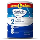 Nutribén Continuación Pro Alfa 2 - Leche en Polvo Bebé Continuación - Leche de Fórmula a Partir de los 6 Meses - sin Aceite de Palma - con Cacito Dosificador Incluido - con DHA y OLM - 1 Bote de 1KG