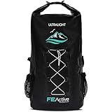 FE Active Mochila Impermeable Dry Bag - 30L Eco para Hombres y Mujeres para Pesca, Viajes, Playa, Kits de Supervivencia. Bolsillos para Cámaras de Foto, Accesorios de Pesca