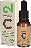 DUAL Vitamin C Face Serum| Suero Facial 100% Natural Con Vitaminas C, E y Ácido Hialurónico | Poder Vegetal | Hidratación y Anti-edad | Certificado por Laboratorio | 20ml | Hecho en Alemania