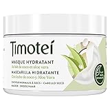 Timotei mascarilla hidratante para cabello seco con leche de coco y aloe vera; con desenredantes de origen vegetal, 98% ingredientes de origen natural y sin siliconas, 300ml