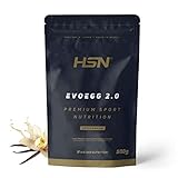 Albúmina de Huevo en Polvo de HSN Evoegg 2.0 | Sabor Vainilla 500 g = 17 Tomas por Envase | Proteína de Claras Deshidratadas de Gallinas no Enjauladas | No-GMO, Vegetariano, Sin Lactosa