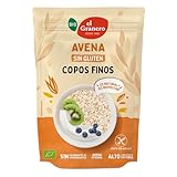 El Granero Integral - Copos Suaves de Avena Integral Ecológica - 500 g - Sin Azúcar Añadido y Sin Gluten - Aptos para Veganos - Alto Contenido en Fibra y Proteínas - Aporta una Dosis Extra de Energía