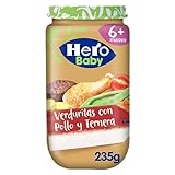 Hero Baby Tarritos de Verduritas con Pollo y Ternera 6+ Meses, 235g
