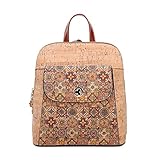 Superbia Bolsa de corcho natural respetuosa con el medio ambiente, vegana, ligera, bolsa de hombro, bolsa organizadora, 5888 Print Z13, Medium