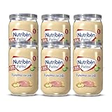 Nutribén Potitos, Tarrito de Pollo con Patatitas, Para Bebés a Partir de 6 Meses, Sin Almidones, Sin Azúcares Añadidos, Ingredientes Naturales y Saludables, Pack de 6 de 235g, 1410g