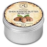 Manteca de Karité 400g - Shea Butter Africana - Puro y Natural Butyrospermum Parkii - Hidratante Corporal - Aceite para Cabello - Piel - Uñas - Labios - Cuidado Facial