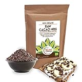 Nibs de cacao orgánico crudos - Ingrediente vegano de chocolate oscuro puro - Ideal para batidos energéticos y barritas de proteínas - 400g