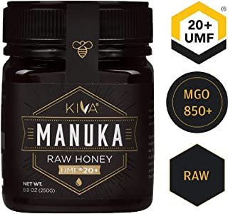 Kiva Miel de Manuka pura (Nueva Zelanda) UMF 20+ certificado, 250 gramos