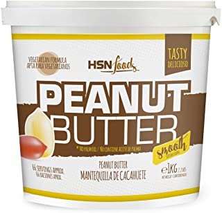 Mantequilla de Cacahuete de HSN | Textura Suave y Cremosa - Peanut Butter Smooth - 100% Natural | Apto Vegetariano,