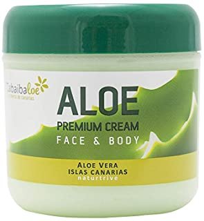 Tabaibaloe Premium Cream Aloe Vera, Crema de Aloe Vera para cara y cuerpo, 300 ml